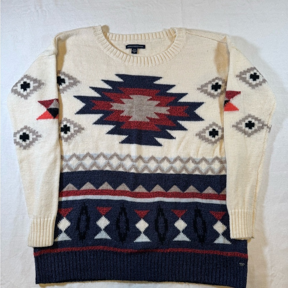 American Eagle Aztec Knit Women’s Sweater - Picture 1 of 9